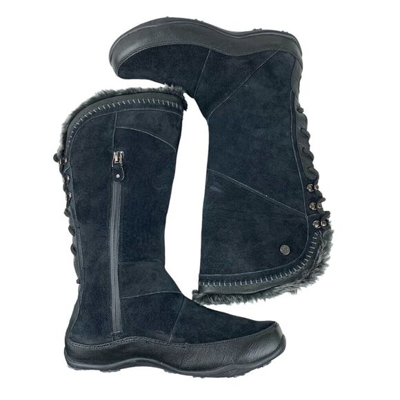 The North Face Women's Primaloft Boots 7 Black Suede Leather Lace Up Insulated - Picture 9 of 14